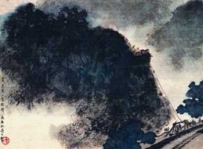 傅抱石 峨嵋处处有歌声 镜心